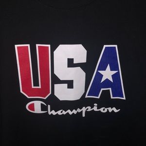 USA champion t shirt. Black size medium unisex